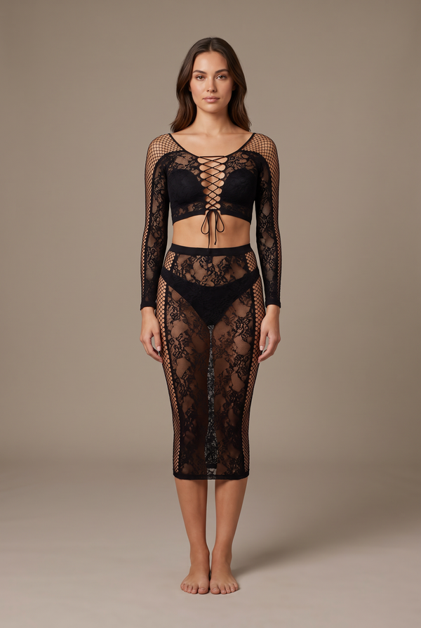 Lace Daze Bodystocking Set